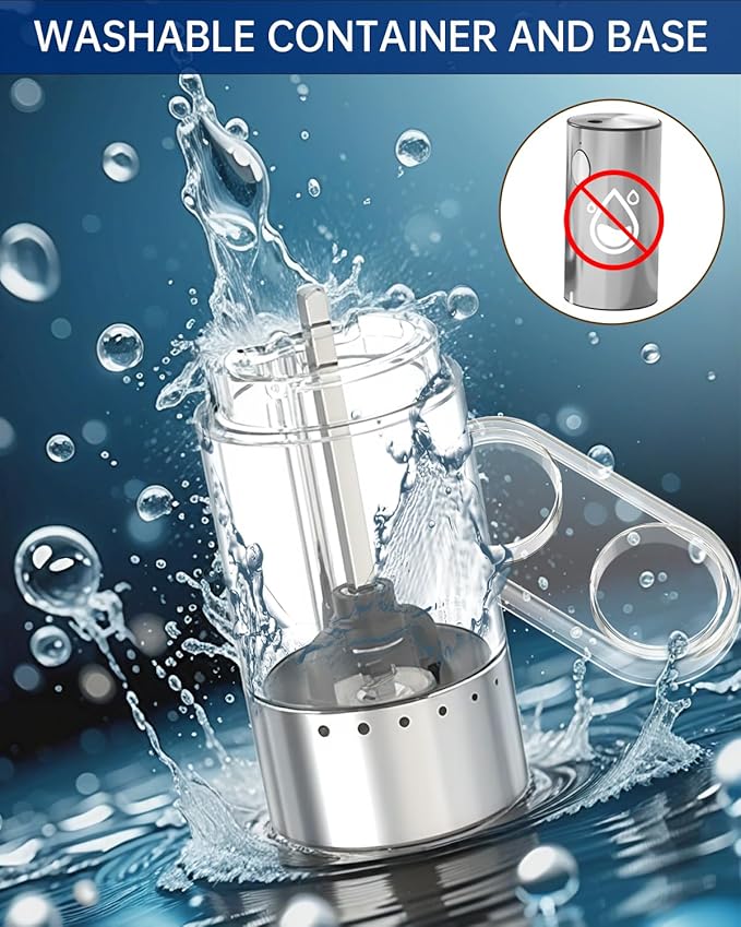 CIRCLE JOY Electric Salt and Pepper Grinder Set Rechargeable Stainless Steel Salt and Pepper Shakers with LED Light and Storage Base, External Adjustable Coarseness for Hygienic Easy Use