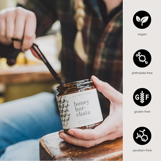Broken Top - Honey Horchata | 9 oz. Rice, Vanilla & Cinnamon. Pure Soy Wax Candle. 50-Hour Burn Time. Natural Cotton Wick, Vegan, No Parabens, No Phthalates