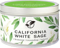 Sage Candles for Cleansing, Pure White Sage Candle 6 OZ- 35 Hour Burn Time, Aromatherapy Candle for Cleansing House Negative Energy Smudge Kit, Spiritual Meditation Housewarming Gifts