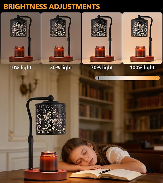 MEIXISUE Candle Warmer Lamp with Timer, Bird Candle Warmer Lamp with Jar Candles,Wax Melt Warmer for Housewarming Gift, Birthday Mother's Day Valentines Gifts for Women,Mom,Sister,Bedroom Decor