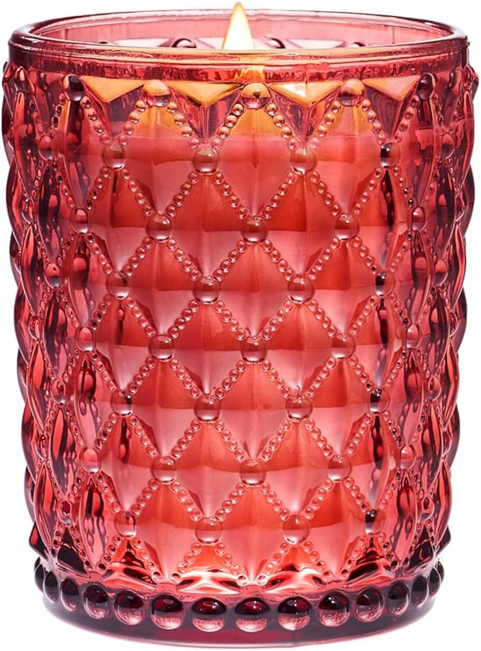 M&SENSE Dark Rose & Amber Scented Candle | 17.64OZ, 100-Hour Burn | Natural Non-Toxic Soy Wax | Long-Lasting for Mood Healing and Gifting | for Bathroom, Kitchen, Office