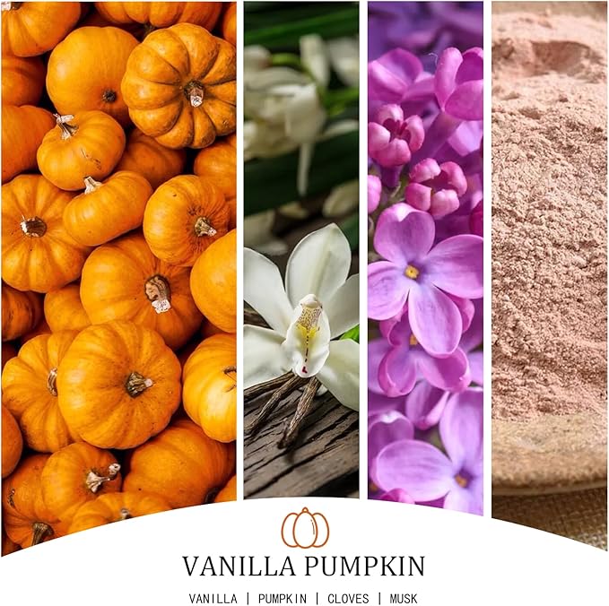 Large Candle Vanilla Pumpkin Scented, 4 Wick Natural Soy Candles for Home Scented, 30oz Big Candle Long Lasting, Home Aromatherapy Candles Housewarming Gift for Women Men
