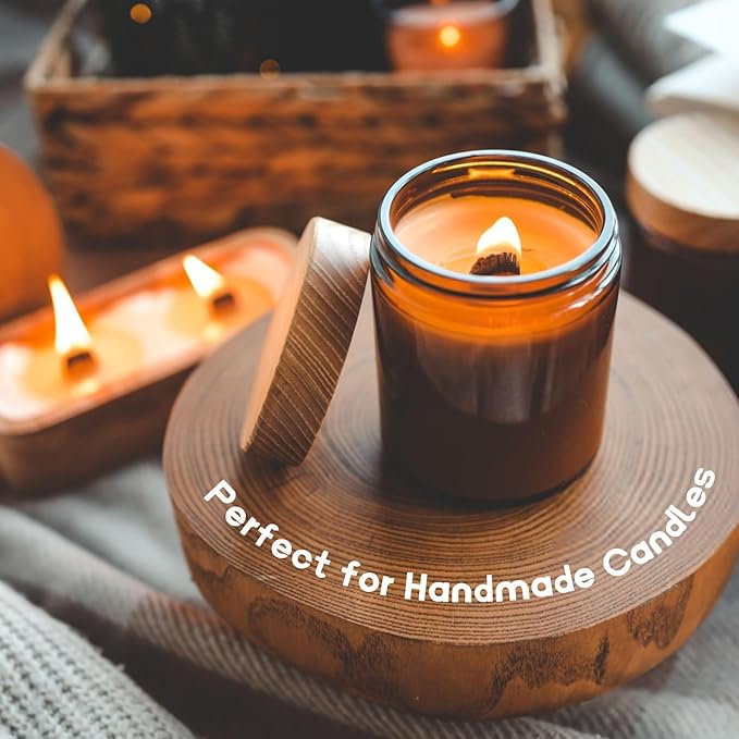MAQIHAN 100 Wood Wicks for Candles Making - Smokeless Wooden Candle Wicks Crackling Candle Wax Wood Wick mechas para velas de cera Candle Making Wicks for Paraffin Candle Soy Wax Candlemaking(50 Sets)