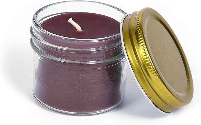 BeeTheLight Beeswax Jar Candle with Lid - Cinnamon Orange Clove Aromatherapy Candle - 25 Hours Burn Time - All Natural 100% Pure Beeswax Candle - Handmade Decorative Jar Candle