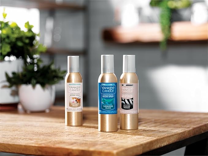 Yankee Candle Concentrated Air Freshener Room Spray, Odor Eliminator for Home, Bathroom, Seaside Woods, 1.5 Oz (Pack of 3)