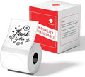 Phomemo M110 Round Labels 50X50mm(1.96" x 1.96") for Phomemo M110/M220/M221/M100/M120 Label Printer, Circle Labels Multipurpose Self-Adhesive Thermal Paper for Logo Thank Your Sticker, Black on White