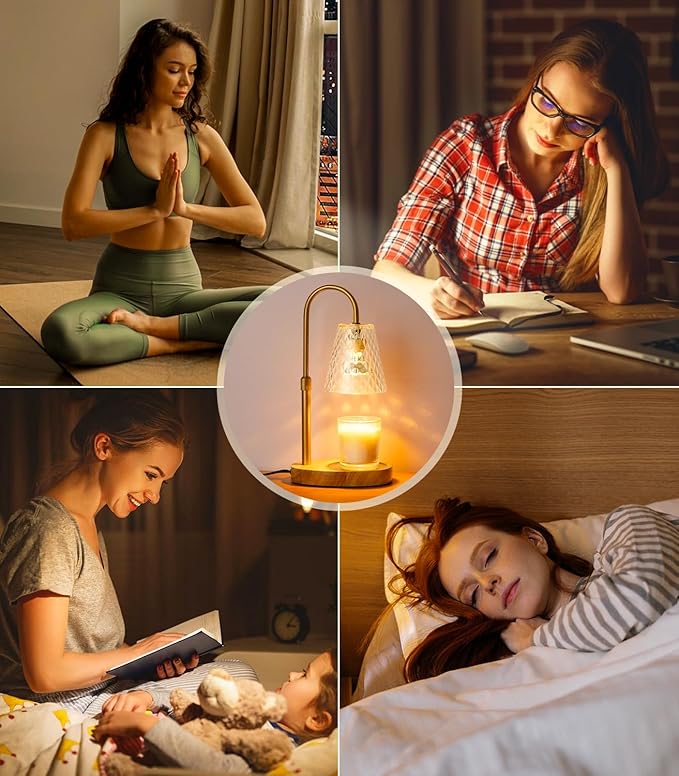 Candle Warmer Lamp with Timer: Adjustable Height Dimmable Warmer Candle Lamps Wax Melt Warmer Candle Warmer Lamp for Home Decor House Warming Gifts New Home