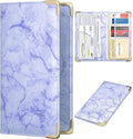 HERRIAT Car Registration and Insurance Card Holder,Marble Leather Vehicle Glove Box Automobile Documents Paperwork Wallet Case Organizer for ID, Key Contact Information Cards,Men&Women
