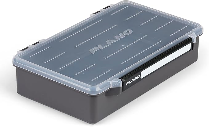 Plano StowAway 3700 Deep Open Stow Tackle Box, with Corrosion-Preventive Rustricor, Single Latch Design, Transparent DuraView Lid, Stackable Storage for Fishing Bait, Lures and Gear