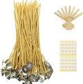 50 PCS 10 inch 2.5mm Hemp Candle Wick Beeswax Candle Wicks Pre-Waxed Candle Wicks Hemp Wicks Candle Wick Butter Candle Making Wicks 100% Organic