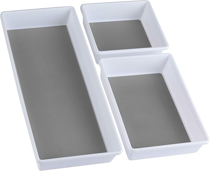 Drawer Organizers 3-Size | Office, Kitchen, Desk, Junk Drawer Organization & Storage Tray