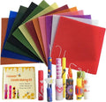Phinicco Beeswax Candle Making Kit 12 Beeswax Sheets for Candle Making Rolling Kits, Candle Making Kit (Classic Color, 8 x 8 inch)