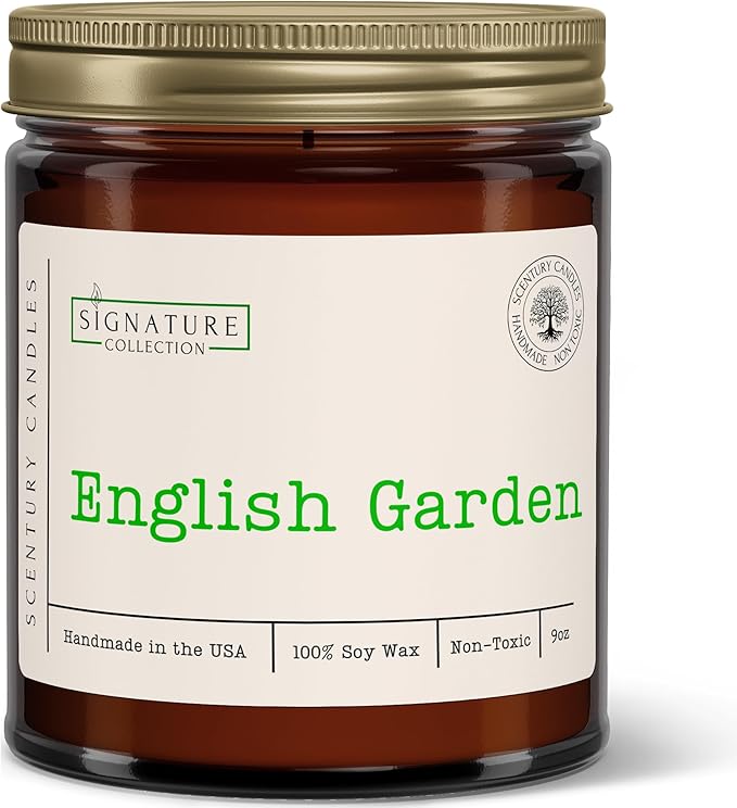 English Garden Floral Scented Candle, Many Scents to Choose from, All Natural Non-Toxic Soy Wax, Handmade in The USA (English Garden)