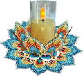 5D DIY Diamond Art Painting PVC Flower Candle Holders Tealight/Tea Light/Votive Candle Holder, for Table Centerpiece Home Décor Party Wedding Dinning-Flower-11