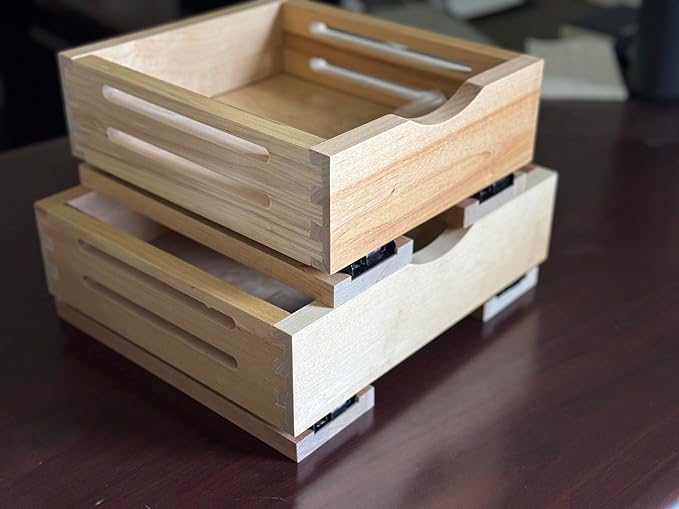 Fully Assembled Drawer Wood Pull Out Tray Drawer Box Kitchen Cabinet Organizer, Cabinet Slide Out Shelve, Wooden Pull-Out Shelf(12'' W×10'' D×3'' H)