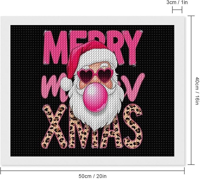 AIVKIEJK Diamond Painting Kits for Adults - Santa Christmas Painting DIY 5D Full Drill Diamond Dots Paintings with Diamonds Gem Art and Crafts Home Decor 16"x20"