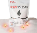 Vogue Candles White Pearled Candle Sand Wax (5 LB) – Mother’s Day Candle Kit with 50 Cotton Wicks for DIY Home Lighting – Plant-Based & Reusable Wax Granules Refill for Clean Burning & Custom Vessels