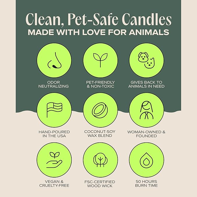 Companion Candles Snuggle Season Pet-Friendly Scented Candle – Balsam, Tonka Bean & Evergreen Fragrance - Coconut Soy Wax Candle with Wooden Wick, Approx. 50-Hour Burn Time, Made in USA, 11.8 oz