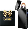 GADATOP Arc Plasma Flame Lighter USB Rechargeable Windproof Electric Lighter for Candle(Matte Black)