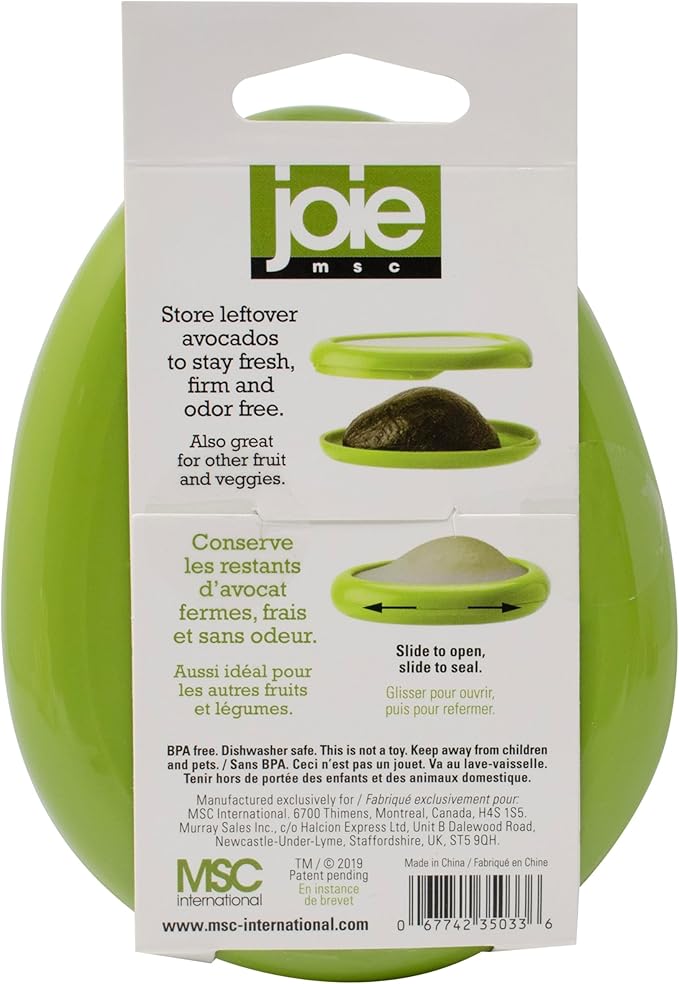 Joie Fresh Stretch Pod Avocado Storage Container, Silicone Food Saver, Keeps Leftover Produce Flavorful and Firm in Fridge, Reusable Kitchen Gadget, Dishwasher Safe, BPA-Free