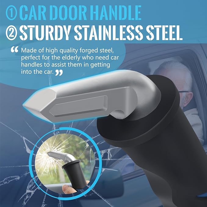 Car Door Handle for Elderly Car Handle Assist Support, Portable Auto Grab Handles for Handicap Seniors