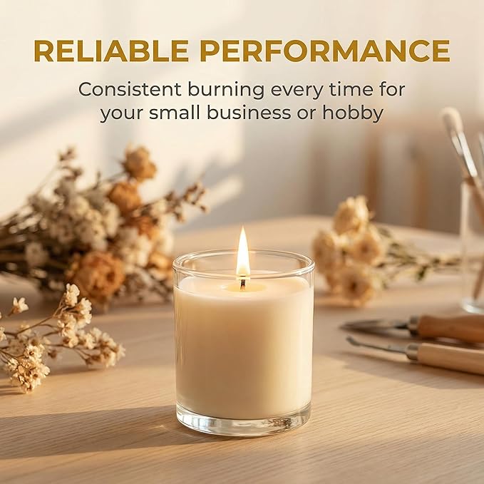 100 Pieces of Cotton Wick with Clips are Used as the Wick for Making Candles They can be Used for Making Soy Wax Paraffin Wax and Beeswax Candles (6 inches)