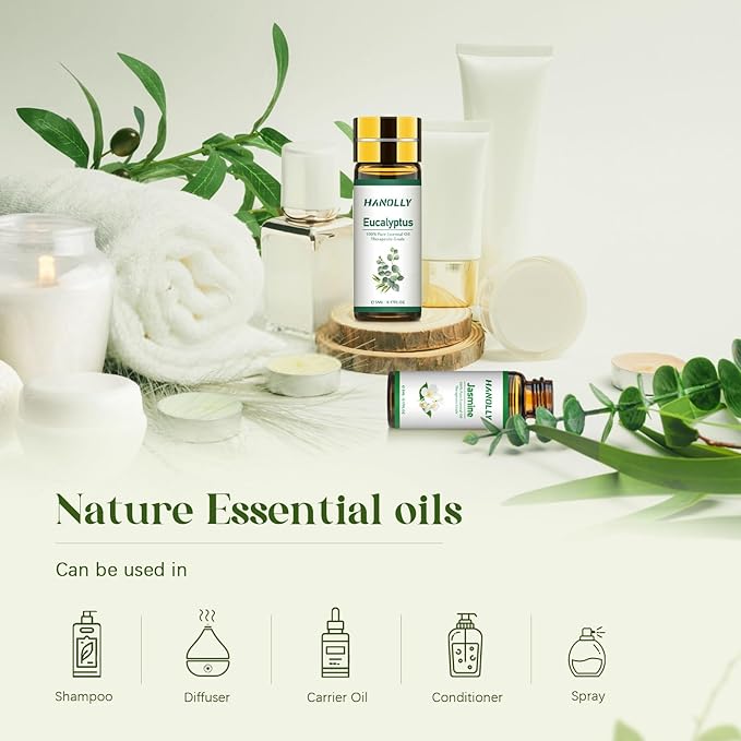 Essential Oils Set - 24 Pcs Essential Oil Kit for Diffuser, Aromatherapy, Massage, Skin Care, Soap & Candle Making - Premium Aromatherapy Diffuser Oils Set
