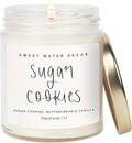 Sweet Water Decor Sugar Cookies Scented Candle - Sugar Cookies, Vanilla, and Buttercream Scented Christmas Candles and Decor for Home - 9oz. Clear Jar Soy Candle, Made in The USA
