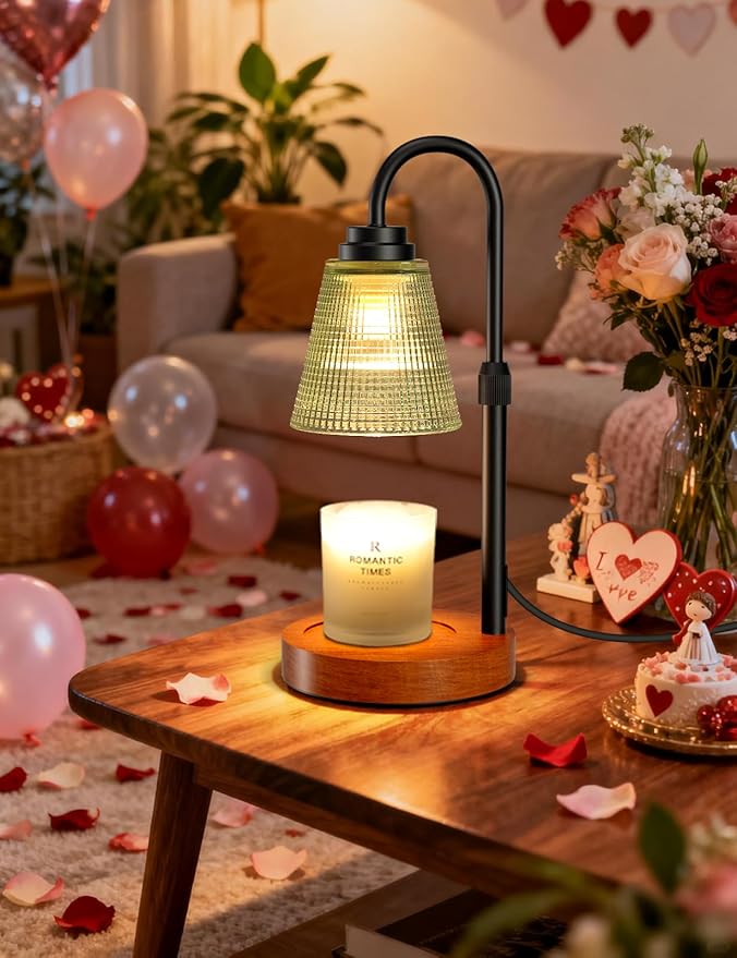 Candle Warmer Lamp with Timer Dimmable, Adjustable Height Wax Melts Warmer for Jar Candles, Housewarming, Birthday, for Women and Mom, Home Decor