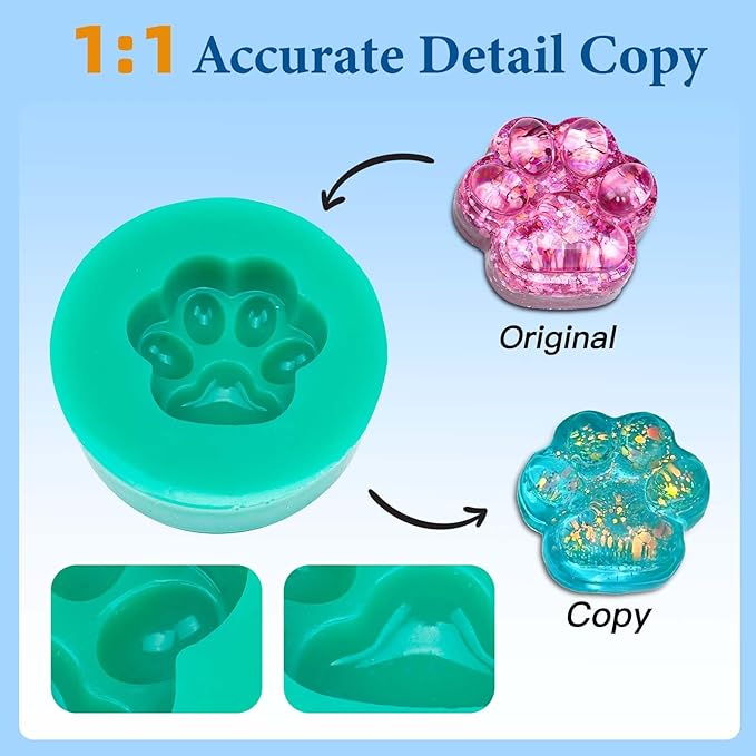 JDiction Remeltable Silicone Mold Making Kit, 35X Reusable Silicone for Mold Making, No Mix, Non-Toxic, Odorless Silicone Rubber for Resin, Epoxy, Picky Pad, Plaster, Soap, Candle, Small Crafts-16oz