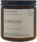 Espresso Candle - Arctic Wicks 16oz Double Wick Non-Toxic Coconut & Beeswax Candle - Coffee Scented Candles for Coffee Enthusiasts - 100% USDA Certified Biobased - Clean Burning Non Toxic