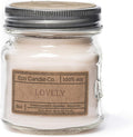 ECO CANDLE CO. Mason Jar Candle, Lovely, 8 oz. - Scents of Lavender, Rosewood, Orchid, Bergamot, Cedarwood, & Musk - 100% Soy Wax, No Lead, Kraft Label & Antiqued Pewter Lid, Hand Made