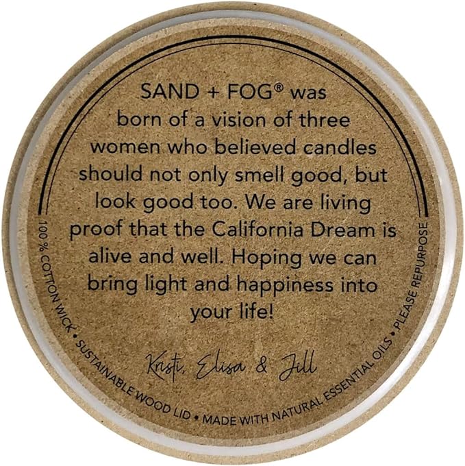 Sand + Fog Scented Candles - Cinnamon Vanilla - Additional Scents and Sizes - 3 Wicks 100% Cotton Lead-Free - Luxury Air Freshening Jar Candles - Perfect Home Decor - 21 oz