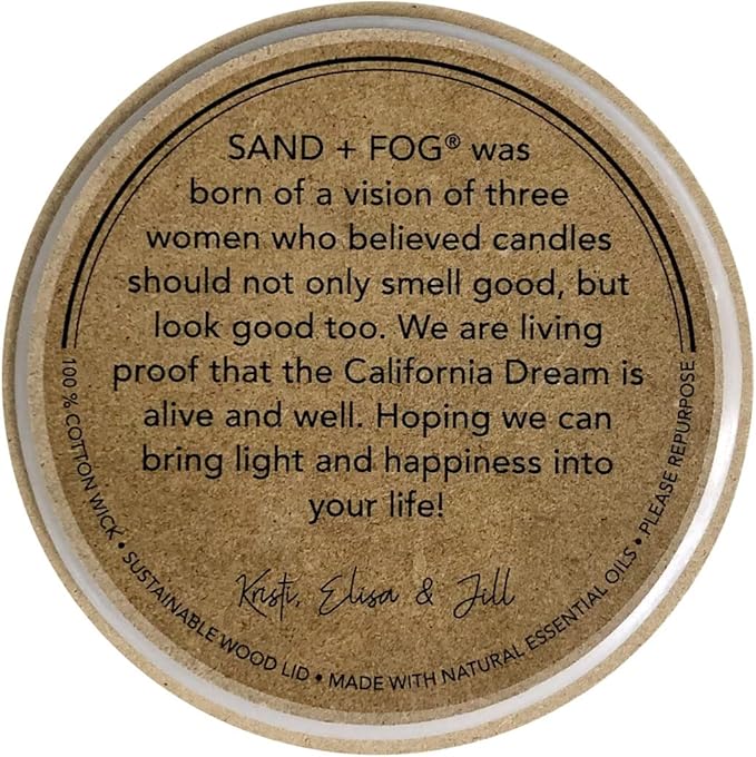Sand + Fog Scented Candle - Golden Spice - Additional Scents and Sizes – 100% Cotton Lead-Free Wick - Luxury Air Freshening Jar Candles - Perfect Home Décor for Your Cocktail Table – 23 oz