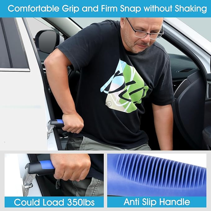 3-in-1 Mobility Independence Kit: Car Door Handle for Elderly, Car Handle Assist Support, Portable Liberty Lift Assist, Auto Grab Bar Cane Support Aid Help Seniors and Handicap Get Out of Vehicle