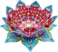 5D DIY Diamond Art Painting PVC Flower Candle Holders Tealight/Tea Light/Votive Candle Holder, for Table Centerpiece Home Décor Party Wedding Dinning-Flower01
