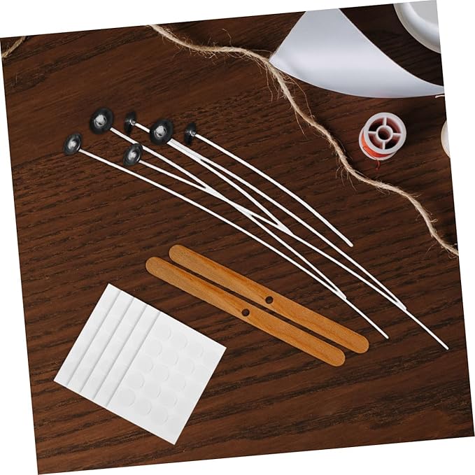 OSALADI 1set Candle Making Kit Wick Holders and Stickers for Crafting for Birthdays and Parties Includes Essential Supplies for Candle