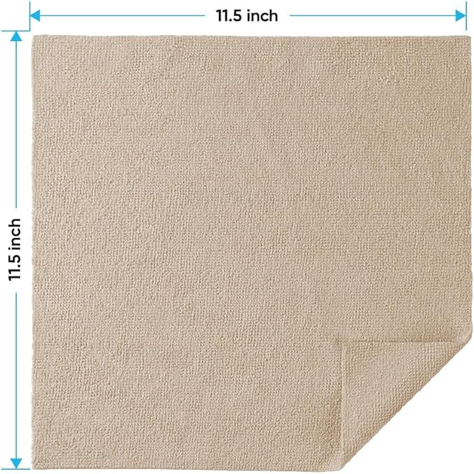 HOMEXCEL Microfiber Cleaning Cloths Brown, 100 Pack Microfiber Towels for Cars, Lint Free & Scratch-Free Bulk Cleaning Rags for House, Kitchen, Car and Shop, Absorbent Cleaning Towels 11.5 x 11.5 inch