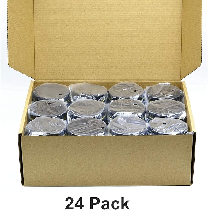 SONVIIBOX 24 Pieces Black Candle Tins 4oz, Candle Jars,Bulk Candle Containers for Candle Making,Storage Jars,DIY Candle Making (Black)