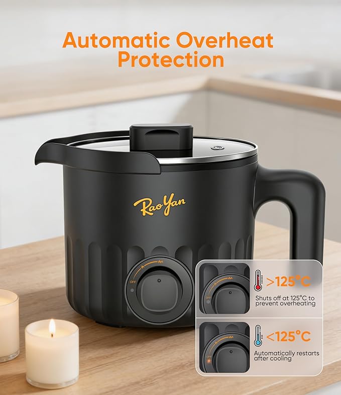 1.5L Candle Wax Melter with Pour Spout, Candle Making Kit for Beginners and Adults, Wax Melting Pot for Candle Making with Stirring Spoon - Black