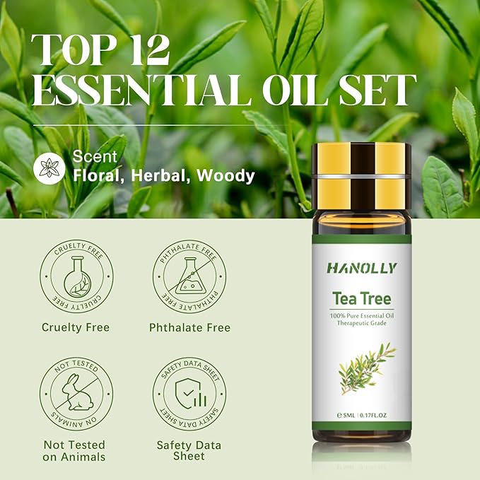 Essential Oils Set - 24 Pcs Essential Oil Kit for Diffuser, Aromatherapy, Massage, Skin Care, Soap & Candle Making - Premium Aromatherapy Diffuser Oils Set