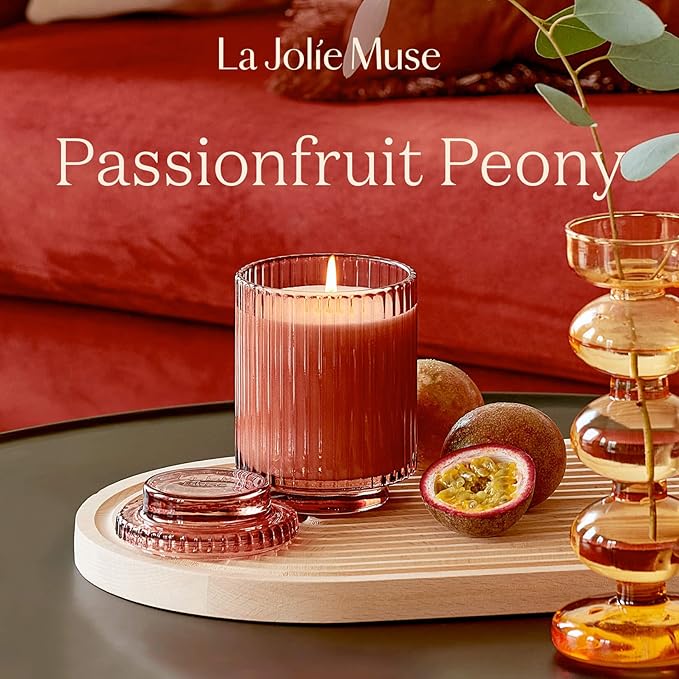 LA JOLIE MUSE Watermelon Mint Zest Scented Candle - Watermelon, Mint & Musk | 11 oz Natural Soy Wax Candle | 60 Hours Clean Burn | Gift-Ready for Hosts & Gatherings | Elegant Home Décor