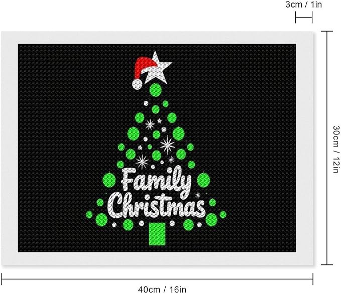 AIVKIEJK Diamond Painting Kits for Adults - Cute Family Christmas Painting DIY 5D Full Drill Diamond Dots Paintings with Diamonds Gem Art and Crafts Home Decor 12"x16"