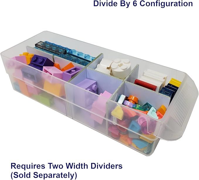 (6-Pack) Small Drawer Configurable Length Dividers compatible with Akro-Mils Plastic Storage Craft Cabinets, (Dividers Only)
