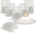 Pearled Candle Cotton Wicks 500-Pack for Sand Candles Making - 2Inch Metal-Free and Lead-Free Refill Sand Wax Wick for Candle Making DIY (White)