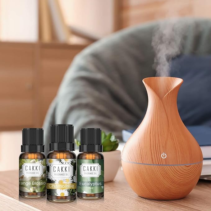 CAKKI Essential Oils for Diffusers for Home, Floral Fragrance Oils Set, 6x10ml, Rose, Lavender, Chamomile, Eucalyptus, Orange Blossom, Jasmine, Aromatherapy Oils, for Candles Making, for Humidifiers