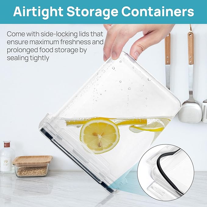 Vtopmart 24 Pcs Food Storage Containers with 10 PCS Flour and Sugar Storage Container