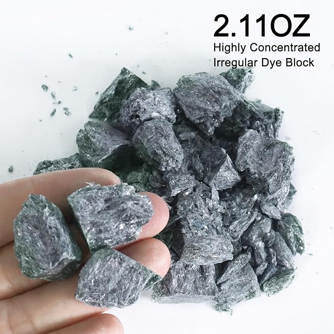 Renfio Candle Dye, 2.11oz/60g Green Candle Dye for Soy Wax Highly Concentrated Wax Dye for Candle Making Bulk Blocks Colored Tealight Candles Coloring Dyes Chips Candle Making Kit - Green
