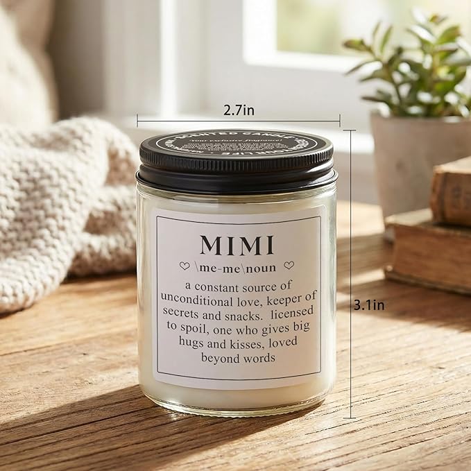 Funny Mimi Gifts, Birthday Mothers Day Christmas Gift for Mimi Grandma & Grandmother, Unique Present Ideas - Lavender Scented Candle