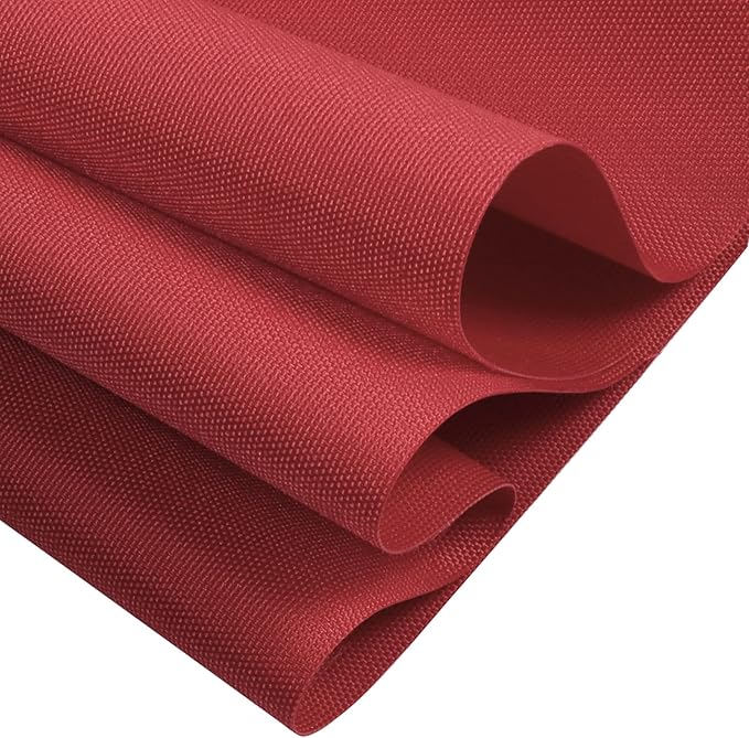 Soft Waterproof Canvas Fabric PU Backing, 600 Denier Ripstop UV Protection 80 x 60 Inch Canvas Cordura Fabric for Outdoor/Indoor, DIY Crafts, Bags, Awning, Marine, Furniture Cover(Red)